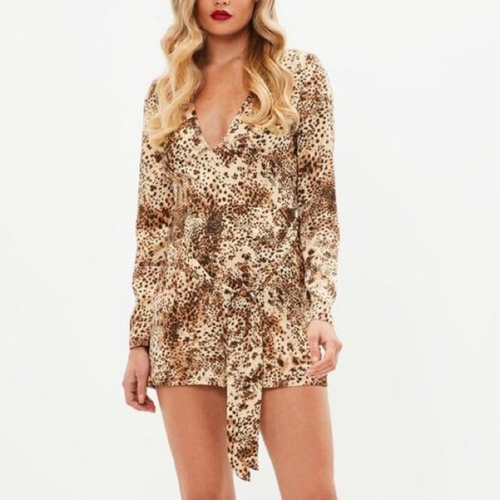 NWT missguided leopard romper